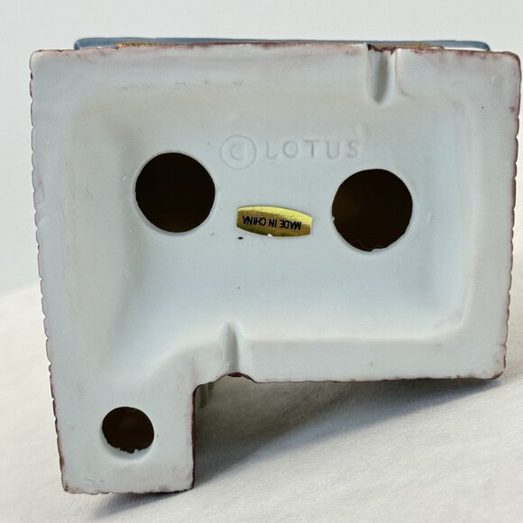 Vintage Lotus Ceramic White Church Figurine Snow Accents Christmas Village 4.5" - Picture 6 of 9